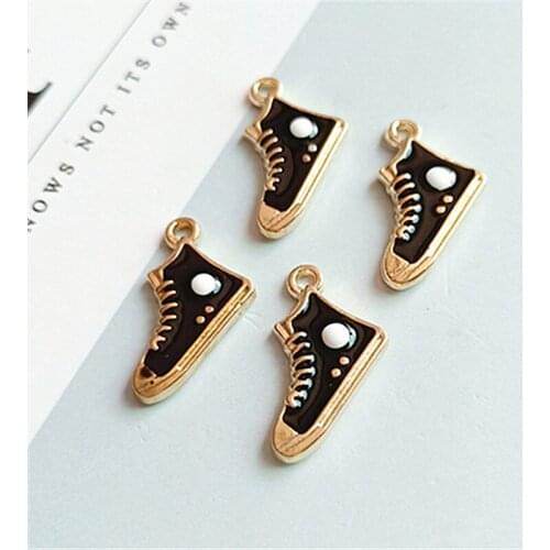 10Pcs Enamels Alloy Casual Shoes Earring Charms DIY Handmade Making Hair Necklace Jewelry Pendant Material Accessories 2019 New