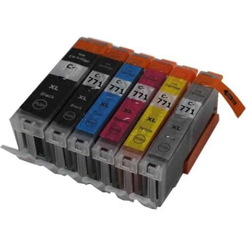 18 ink for canon 770 771 PGI-770 PGBK CLI-771 compatible ink cartridge full ink For canon PIXMA MG7770 printer