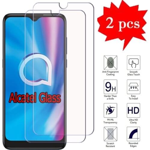 2-1Pcs Glass For Alcatel 3X 3L 3C 3 2019 2020 Cover For Alcatel 5039D 5034D 5026D 5052 5053 Phone Screen Protector Film HD Glass