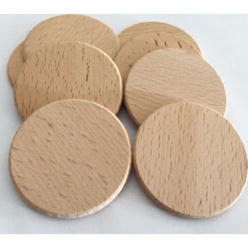 5pcs 50mm Wood Plywood Circles Round Wood Cutouts Coins Unfinished Wooden Circles for Crafts, DIY, Art, Ornaments