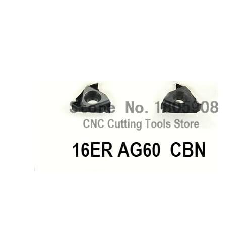 Free shipping 2PCS CBN Inserts 16ER AG60 CBN Suitable For Lathe Tools For SER / B-SER Turning Tools