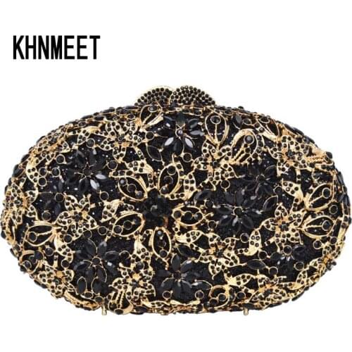 Free shipping Fashion Customized Handcraft Evening handbags Luxury Gold rhinestone Wedding clutch bags Purse SC203