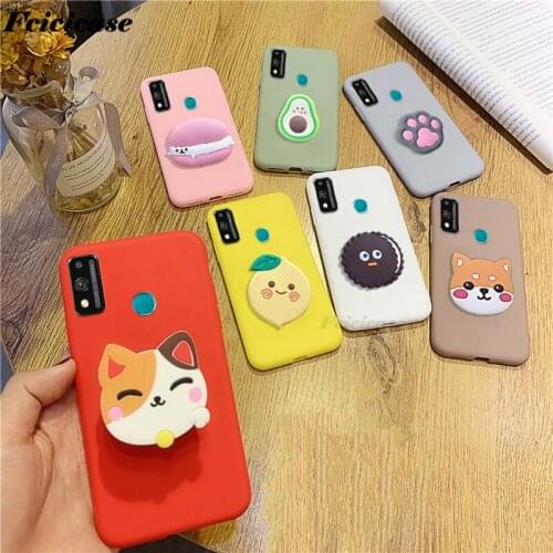 For Huawei Honor 9X Lite Case 6.5" Phone Holder 3D Cartoon Silicone Soft Cover For Honor 9X 9 X Lite 9XLite JSN-L21 Stand Cases