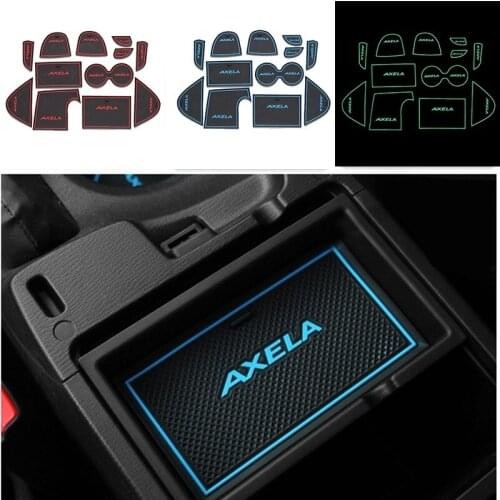 For Mazda 3 Axela 14-16 Car Pad Non-Slip Mats Interior Door Groove Mat Cup Pad Car Accessories Environmental Protection Latex