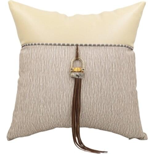Home Decorative Living Room Cushion Cover With Tassel Luxury Light Throw Pillow Cover Sofa Cushion Pillows