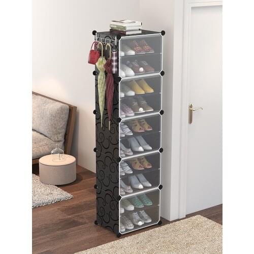 Environmentally friendly material non-odor transparent shoe box removable partition design storage box practical non-floor