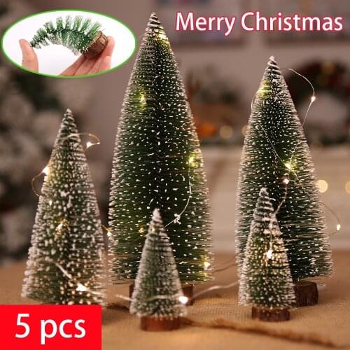 Artificial Christmas Tree Small Christmas Ornaments Pine Santa Claus Xmas Tree Christmas Decoration For Home Decor New Year 2022