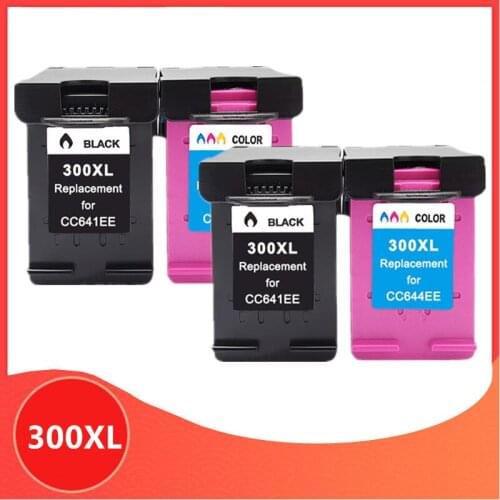 4PK 300XL Cartridge for hp 300 XL for hp300 Ink Cartridge for hp Deskjet D1660 D2500 D2560 D2660 D5560 F2420 F2480 F2492 printer