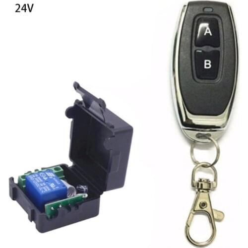 P82F DC 24V 1CH Relay Receiver Module RF Switch Button Remote Control Gate Garage Power Remote