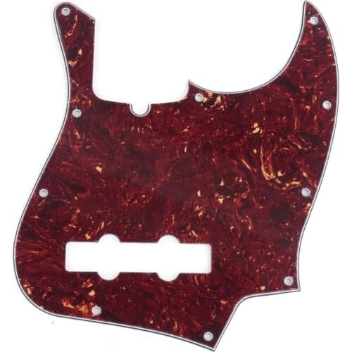 Musiclily Pro 10-Hole Modern Style J Bass Pickguard for 4 String American Jazz Bass, 4Ply Vintage Tortoise