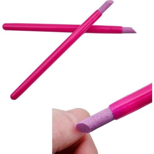 New Arrival High Quality 1 Pcs Stone Nail File Professional Nail Art Equipment Manicure Stone Pusher Nail Tools For Women Rose