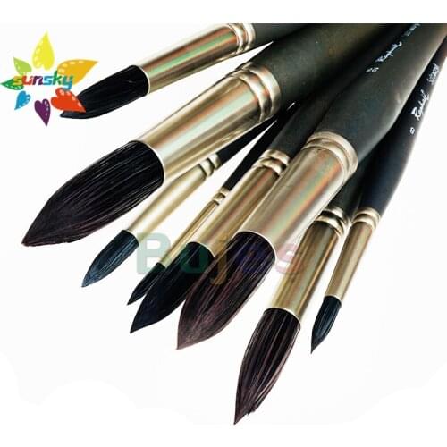 Original France Raphael 861 Made by hand Soft nylon brush Round head Oil painting brush Gouache brush Acrylic brush Art supplies