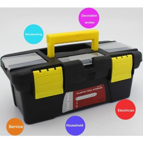 Large Size Portable Plastic Hardware box Household Multifunction Maintenance Tool box Car Storage Box Anti-fall Box Tool Case