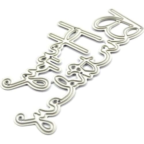 Happy Birthday Metal Cutting Dies Stencil Scrapbooking DIY Album Stamp Embossing