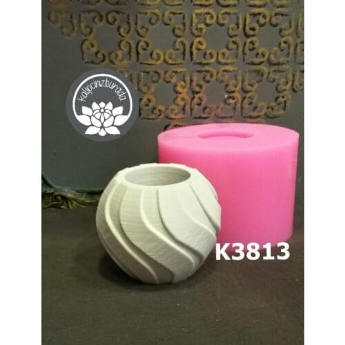 Round flower pot silicone mold