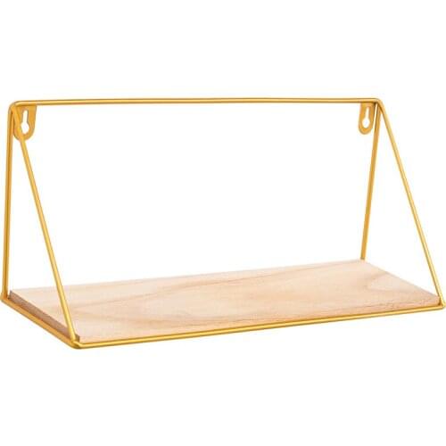 Modern simple non perforated iron wall shelf home bedroom bathroom wall storage shelf wholesale