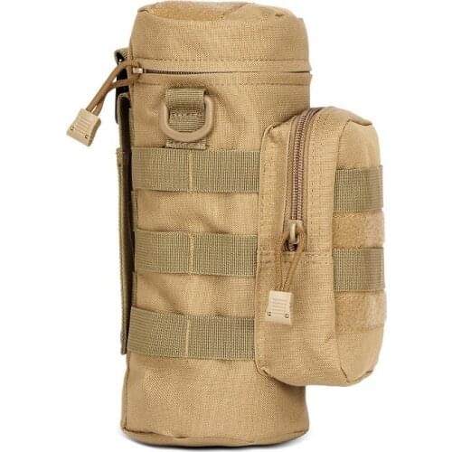 Tactical Kettle Bag Outdoor Sports Portable Camo Water Bottle Pocket Hunting Camping Hiking Travel Military Backpack Molle