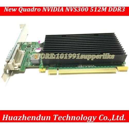 DEBROGLIE 1PCS Brand New Full height Quadro NVIDIA NVS300 512M DDR3 PCIE Graphics Video Card with DMS59 Cable
