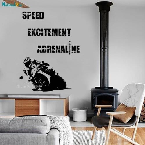 Phantom of the Knights Wall Vinyl Decal Motorcycle Racing Speed Excitement Adrenaline Decor Living Room Man Murals YT1414
