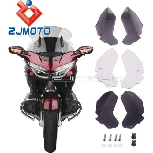 Left/Right Motorcycle Windsceen Side Fairing Case For Honda Goldwing GL1800 2018-2021 Front Windsheild Side Wing Air Deflector