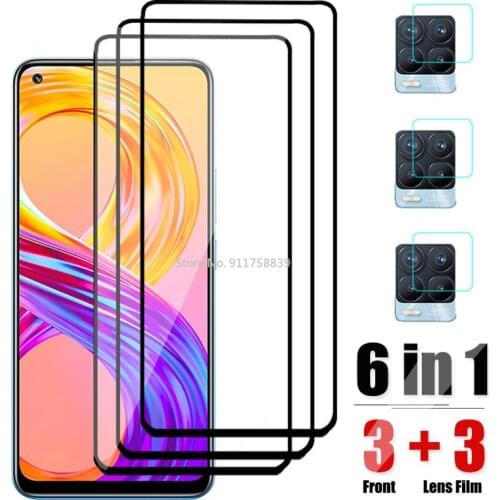 Protective Glass For Oppo Realme 8 Pro Tempered Glass Realme 7 7i X7 6i 6 Camera Screen Protector On Realmi 7Pro 8Pro Front Film