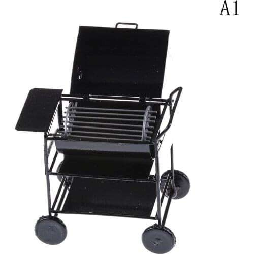 1 Set Metal Miniature Iron BBQ Grill Miniature Tank Big Size Garden Outdoor Bar Restaurant Dollhouse Accessories 1:12
