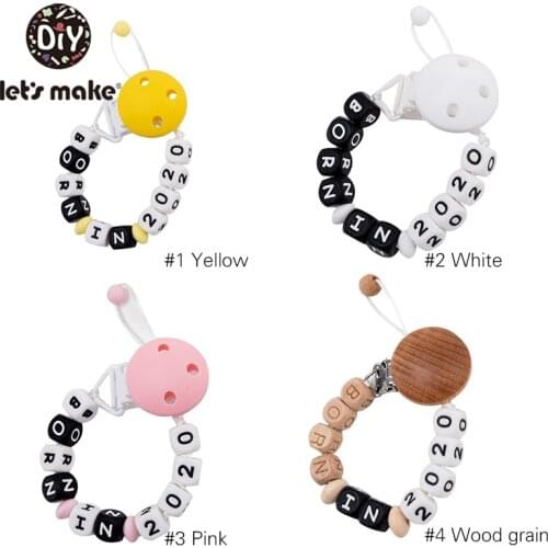 LetS Make 1PC Baby Teething Pacifier Necklace Born In 2020 Pacifier Chain Products For Newborn Memorial Baby Teether Chain
