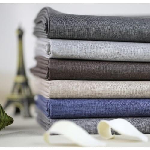 100*140cm DIY Fabric Environmental Protection Coating Waterproof Curtain Linen Fabric Scratched Thin Cotton Linen AT288