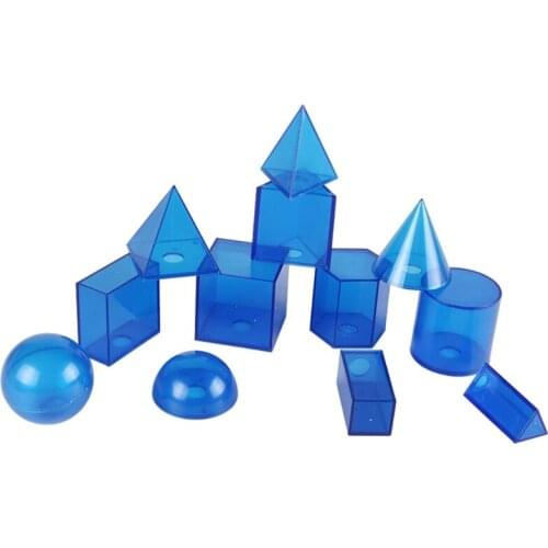 12pcs Geometric Model Disassemble Cube Cylinder Cone Toy Math Resources Learning Educational Gift