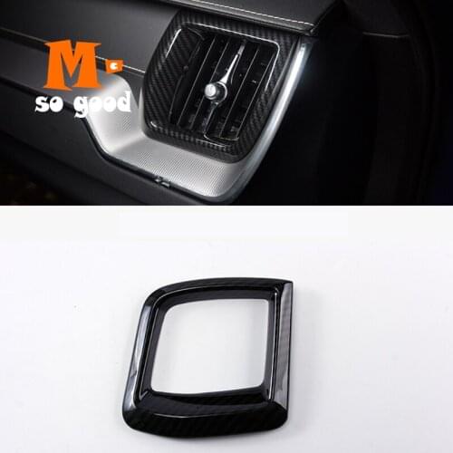 2018 For Volvo XC60 Car Left And Right Air Outlet Vent Decoration Cover Trim ABS Carbon Fibre Auto Interior Styling Accessories