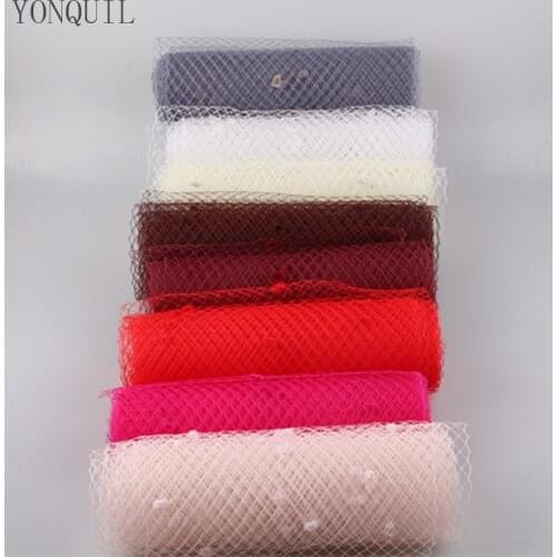 25CM More Color Dot Birdcage Veil Bridal Netting Hair Accessories Millinery Veilling DIY Fascinator Base Headpiece Hat 5PCS/LOT