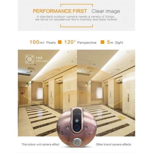 4.3 Inch Lcd Color Screen Video-Eye Door Viewer Ir Night-Vision Visual Door Peephole Camera Photo / Video Digital Doorbell Cam