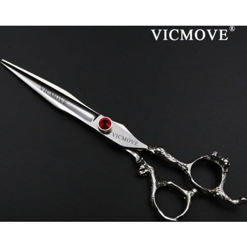 7 Inch Pet Scissors Dog Grooming Straight Cutting Shears Kit for Animals Hair Scissors Japan440C Dragon Shaped Handle