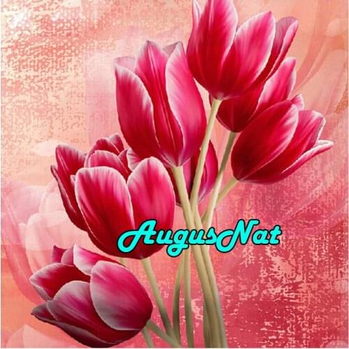Full drill diamond painting flowers tulips daimond embroidery daimant mosaic picture diamand painting poster oil paint by number