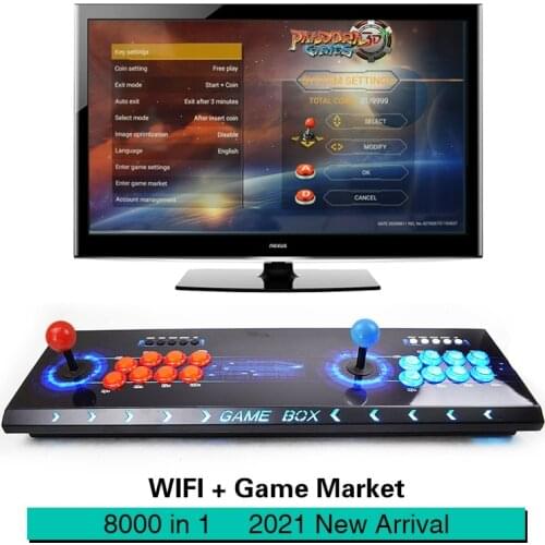 Customs Free IYO Pandora 3D WiFi 8000 in 1 Box Arcade Console No Delay Joystick 8 Buttons PCB Controller Retro Arcade Console