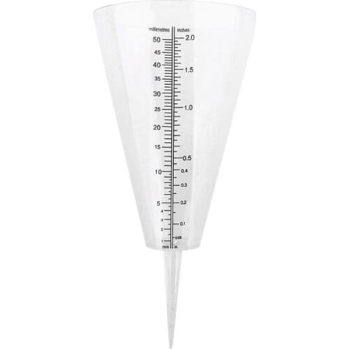 Rain Gauge Ground Spike Precipitation Garden Yard Rainfall Measuring Tools mm in