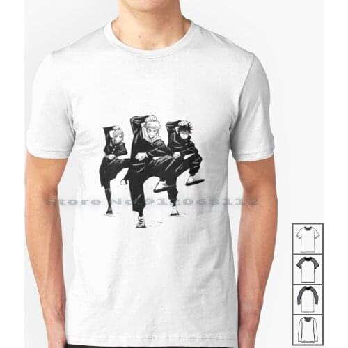 Jujutsu Kaisen Pose T Shirt 100% Cotton Jujutsu Kaisen Sukuna Jujutsu Kaisen Itadori Jujutsu Kaisen Satoru Gojo Crunchyroll