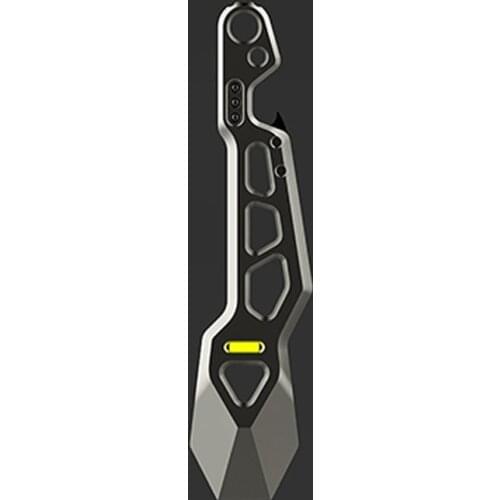 Heresy Multi-Function Crowbar Cool Bar Bottle Opener Bit Holder TC21 Titanium Alloy Outdoor Portable Self-Defense Edc