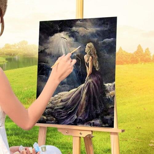 Portrait Woman DIY Painting By Numbers Set Acrylic Paints 50*70 Paiting By Numbers Paintings Kids Handiwork Drawing