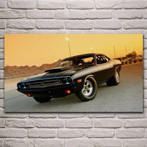 Classic muscle sport car cool vehicle living room decoration home wall art decor fabric posters KL834