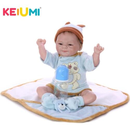 Handsome 42 cm Lifelike Baby Reborn Baby Doll Realistic Soft Silicone Reborn Little Babies Toy For Kid Christmas Gifts
