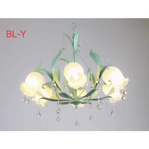 Creative chandelier European pink childrens room kindergarten chandelier warm Korean pastoral beauty salon bedroom chandeliers