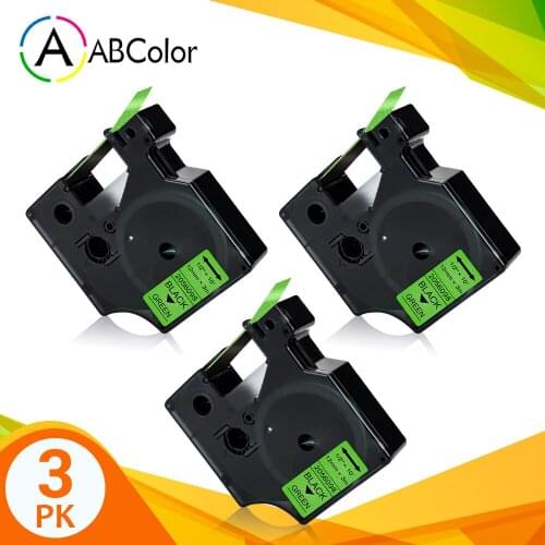 For DYMO D1 Tape 2056098 Green Glitter Label Tape Printer Ribbon 12mmx3m Compatible For Dymo LM160 LM280 Dymo PNP Label Maker