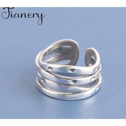 Personality Gothic Boho Big Chains Rings For Women Lady Charm Engagement Jewelry Girls Open Finger Knuckle Rings 2021