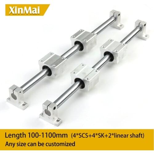 Linear Rail Slide support for optical guide rail Shaft With Guide Support Bearing Slip Motor for DIY CNC Routers Mills Lathes