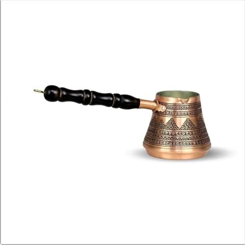 Morya Copper Turkish Coffee Pot Stovetop Mocha Espresso Latte Coffee Pot Kettle Drink Tool Cafetiere 200ml