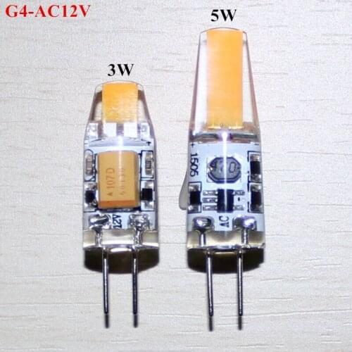 Mini G4 LED Lamp COB LED Bulb 3W DC/AC 12V LED G4 COB Light Dimmable 360 Beam Angle Chandelier Lights Replace Halogen G4 Lamps