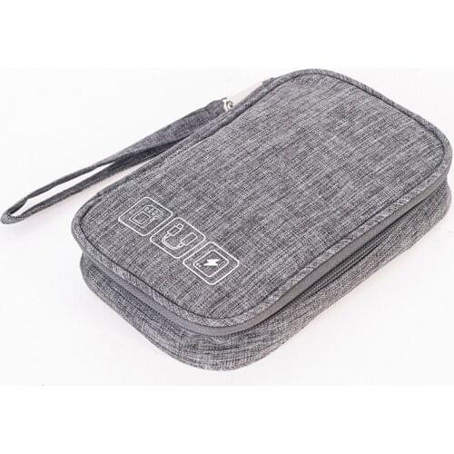 Mini multi-function digital package Charging Treasure Data cable storage bag hand portable power earphone storage bag
