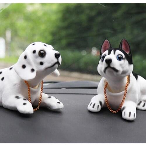 New Creativity Nodding Dog Shaking Head Simulation Car Dog Toy Dashboard Decoration Car Ornament Cute Car Accessories Interior