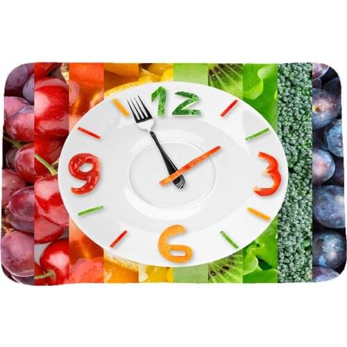 Fruit & Vegetables Creative 3D Printing Carpets and Rugs for Bedroom Living Room Carpet Kitchen Bathroom Anti-Slip Floor Mats